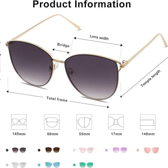 Mirrored Flat Lens Fashion Sunglasses for Women SJ1085